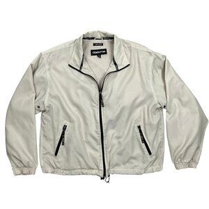 Claiborne Men's Packable Tan Nylon Ripstop Full-Zip Active Vented Jacket Size L